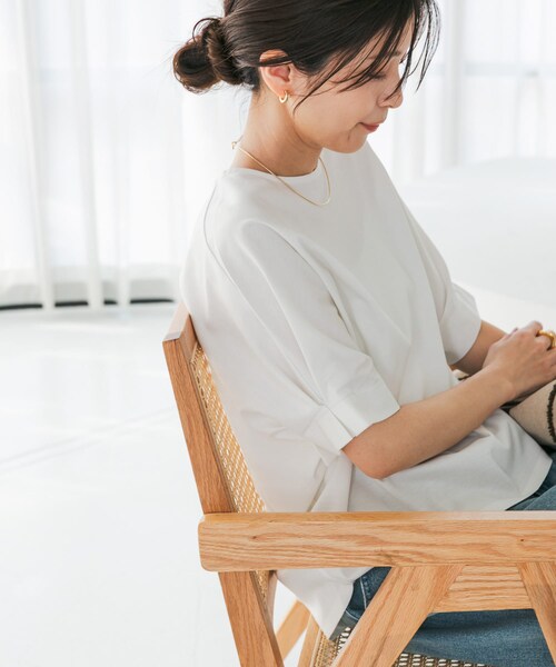 URBAN RESEARCH DOORS（アーバンリサーチドアーズ）の「『仁村紗和さん着用』『UR TECH』サマシェアタックスリーブプルオーバー（Tシャツ/カットソー・レディース・ORANGE/OFF/BLUE/BLACK・M）」の7枚目の写真