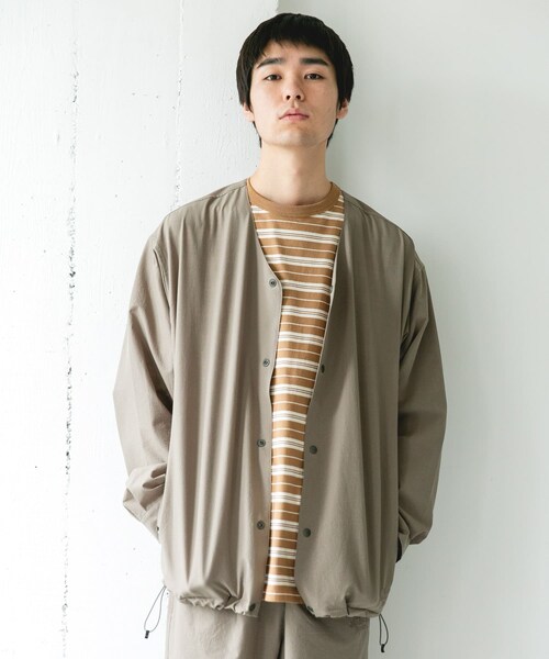 URBAN RESEARCH DOORS（アーバンリサーチドアーズ）の「『別注』Marmot×DOORS　DOTAIR CARDIGAN SHIRTS（ノーカラージャケット・メンズ・INK BLACK/BLUE GRAY/KHAKI・M/L/XL）」の19枚目の写真