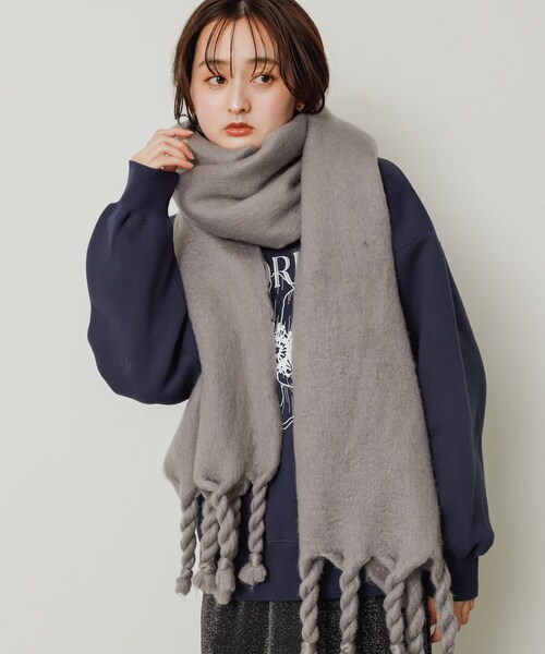 SENSE OF PLACE by URBAN RESEARCH（センスオブプレイスバイアーバンリサーチ）の「『ユニセックス』ボリュームストール（ストール/ショール・メンズ・GRAY/BLACK/BLUE・one）」の13枚目の写真