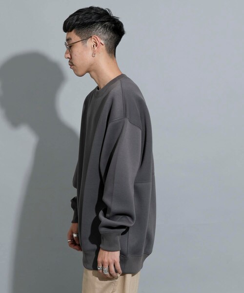 THE GOODLAND MARKET（ザグッドランドマーケット）の「『別注』MIDIUMISOLID×TGM　Recycled polyester sweat（スウェット・レディース・C.Gray/L.Beige/OFF・M/L）」の8枚目の写真