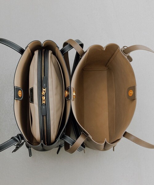 ROPE'(ロペ)の「【E'POR】KNOT BAG Medium/A4対応・通勤・撥水・軽量・26AW新型(トートバッグ・レディース・ブラック/ダークブラウン・F)」の14枚目の写真