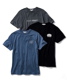 nissen | 半袖プリントTシャツ３枚組【３L以上お腹ゆったり】（ワンポイント柄）(Tシャツ/カットソー)