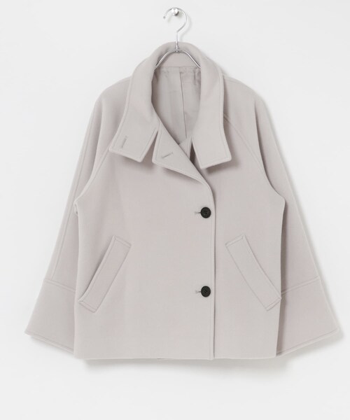 URBAN RESEARCH ROSSO（アーバンリサーチロッソ）の「スーパー140シャルム2WAYカラーコート（テーラードジャケット・レディース・L/GREIGE/MOCHA/CHARCOAL・FREE）」の12枚目の写真