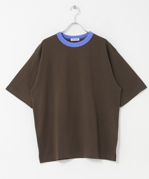 URBAN RESEARCH DOORS（アーバンリサーチドアーズ）の「FORK&SPOON　リンガーショートスリーブTシャツ（Tシャツ/カットソー・メンズ・GRYxCCL/BRNxSAX/NVYxGRN・4/5）」の12枚目の写真