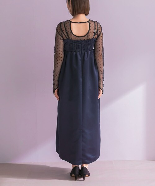 URBAN RESEARCH ROSSO（アーバンリサーチロッソ）の「ANDRESD　RIBBONS DRESS×SHEER TOPS（ワンピース・レディース・NAVY/BLACK・M）」の21枚目の写真
