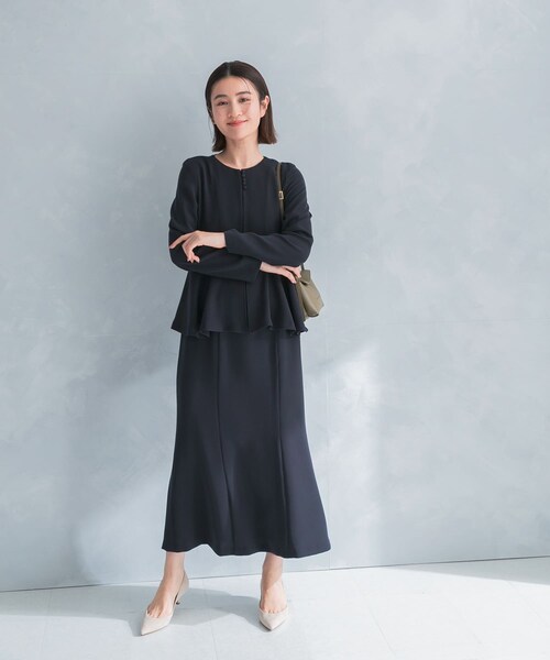 URBAN RESEARCH ROSSO（アーバンリサーチロッソ）の「kaene　フレアジャケットセットワンピース（ワンピース・レディース・beige/navy・M）」の15枚目の写真