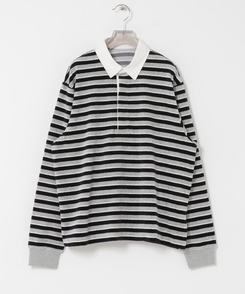 URBAN RESEARCH（アーバンリサーチ）の「『UR TECH』ベロアボーダーラガーシャツ（Tシャツ/カットソー・レディース・CHERRY RED/GRAY・FREE）」の14枚目の写真