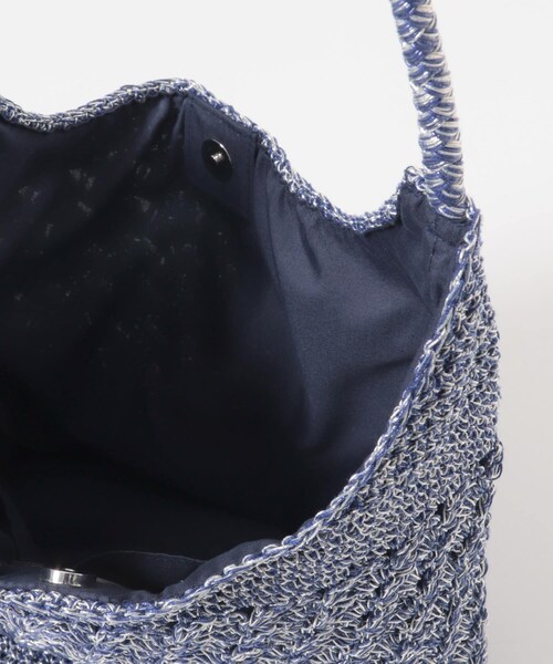 SENSE OF PLACE by URBAN RESEARCH（センスオブプレイスバイアーバンリサーチ）の「メタリックヤーンバッグ（かごバッグ・レディース・SILVER/NAVY/BROWN/MIX・One）」の16枚目の写真