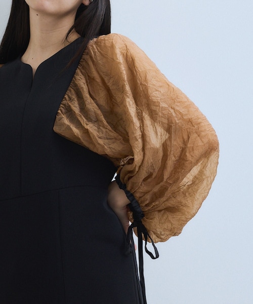 ADAM ET ROPE'（アダムエロペ）の「シアースリーブコンビドレス（ドレス・レディース・ブラック/ブラック系/ネイビー系・36/38）」の19枚目の写真