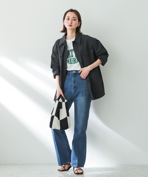 SENSE OF PLACE by URBAN RESEARCH(センスオブプレイスバイアーバンリサーチ)の「2WAYミリタリージャケット(ミリタリージャケット・レディース・CHARCOAL/KHAKI/IVORY・one)」の16枚目の写真