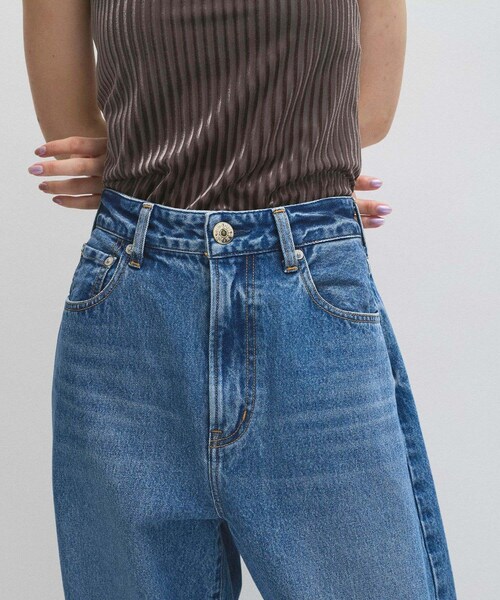 ADAM ET ROPE'(アダムエロペ)の「【NEEDBY for ADAM ET ROPE'】別注 ANGIE(デニムパンツ・レディース・ブラック/ブルー・23/24/25/26)」の21枚目の写真