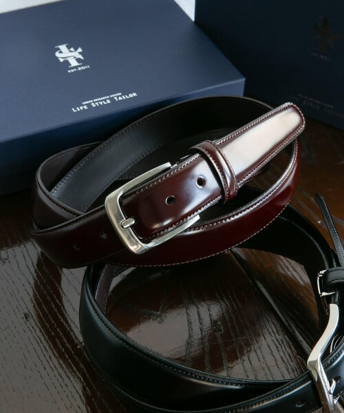 URBAN RESEARCH DOORS(アーバンリサーチドアーズ)の「LIFE STYLE TAILOR コードバンベルト(ベルト・メンズ・BLACK/BROWN・Free)」の2枚目の写真