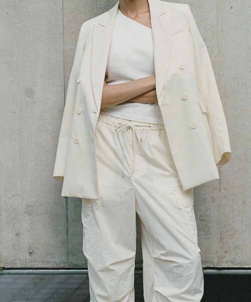 ROPE'(ロペ)の「【MLB COLLECTION BY JUN】ナイロンパラシュートパンツ(カーゴパンツ・レディース・ブラック/ホワイト/ピンク・F)」の5枚目の写真