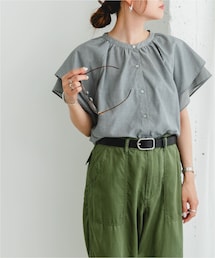 リンネル8月号掲載『UR TECH』F by ROSSO　フレアスリーブブラウス