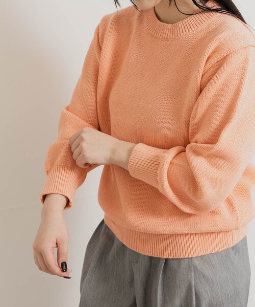 THE GOODLAND MARKET（ザグッドランドマーケット）の「米富繊維　WASHI COTTON KNIT PULLOVER（ニット/セーター・レディース・31PINK/14BLACK/40IVORY・1/3）」の18枚目の写真