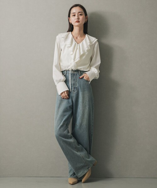 SENSE OF PLACE by URBAN RESEARCH(センスオブプレイスバイアーバンリサーチ)の「ワイドシャフトミドルブーツ(ブーツ・レディース・BLACK/BEIGE・S/M/L)」の19枚目の写真