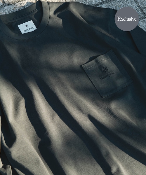 URBAN RESEARCH DOORS(アーバンリサーチドアーズ)の「『別注』Snow Peak Apparel×DOORS POCKET LOGO LONG-SLEEVE T-SHIRTS(Tシャツ/カットソー・メンズ・WHITE/BLUEGRAY/FOLIAGE/CHARCOAL・M/L/XL)」の2枚目の写真