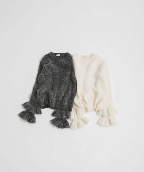 LAATO（ラート）の「frill sleeve mohair knit（ニット/セーター・レディース・パール/シャドウ・Free）」の11枚目の写真