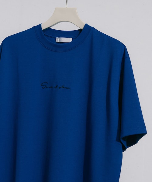 SENSE OF PLACE by URBAN RESEARCH(センスオブプレイスバイアーバンリサーチ)の「シシュウポンチTシャツ(5分袖)(Tシャツ/カットソー・メンズ・BLUE/WHITE/BLACK/GREIGE/OLIVE/L.KHAKI/CHARCOAL・M/L)」の6枚目の写真