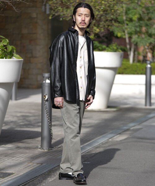 URBAN RESEARCH Sonny Label（アーバンリサーチサニーレーベル）の「ワイドテーパードピーチ起毛チノパンツ（チノパンツ・メンズ・グレーカーキ/アイボリー/ダークネイビー・M/L）」の9枚目の写真