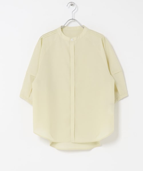 URBAN RESEARCH ROSSO（アーバンリサーチロッソ）の「『WEB/一部店舗限定』UVカットウォッシャブルリネン混シャツ ブラウス（シャツ/ブラウス・レディース・OFF WHITE/YELLOW/BROWN/SAX/NAVY・Free）」の5枚目の写真