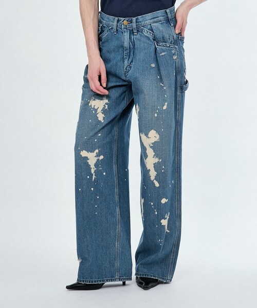 ADAM ET ROPE'（アダムエロペ）の「【Lee x BELPER x M】PAINT PAINTER BUGGY PANTS（デニムパンツ・レディース・ブラック/ネイビー・L/M/S/XS）」の22枚目の写真