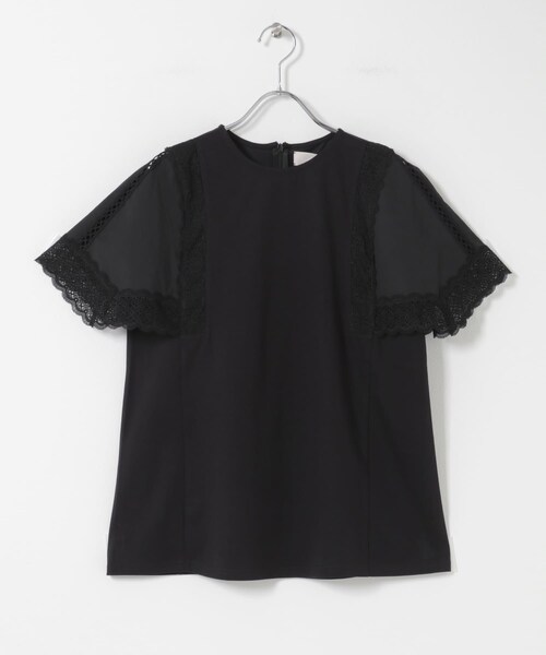 URBAN RESEARCH ROSSO（アーバンリサーチロッソ）の「MARILYN MOON　LACED  SLEEVE CUTSEW（Tシャツ/カットソー・レディース・OWHITE/BLACK・Free）」の10枚目の写真