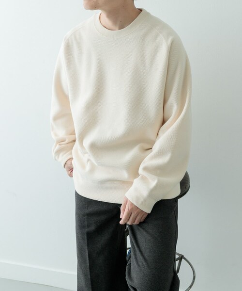 ITEMS URBANRESEARCH（アイテムズ アーバンリサーチ）の「発熱機能 クルーネックラグランTops（Tシャツ/カットソー・メンズ・GREIGE/OFF/BLK・M/L）」の8枚目の写真