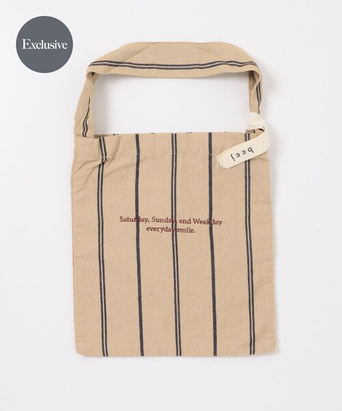 URBAN RESEARCH DOORS（アーバンリサーチドアーズ）の「『別注』beej×DOORS　ロゴエコバッグ（トートバッグ・レディース・BROWN/BEIGE・one）」の2枚目の写真