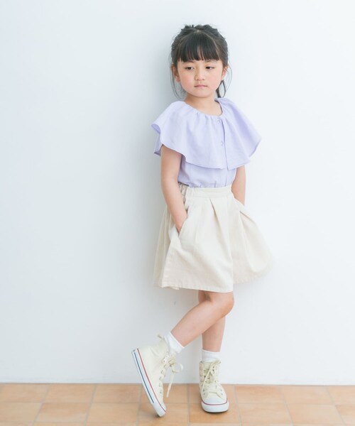 URBAN RESEARCH DOORS(アーバンリサーチドアーズ)の「2WAYフリルブラウス(KIDS)(その他トップス・キッズ・LAVENDER/IVORY・105/120/135)」の18枚目の写真