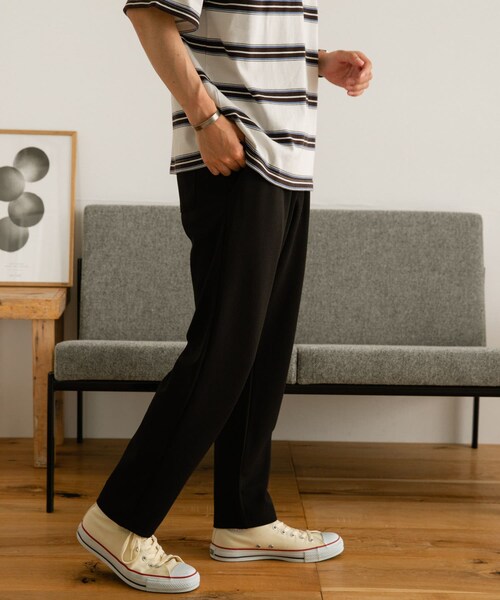 ITEMS URBANRESEARCH(アイテムズ アーバンリサーチ)の「『セットアップ対応』 ダブルフェイス ツイルイージーパンツ(その他パンツ・メンズ・NVY/BEG/BLK・M/L)」の10枚目の写真