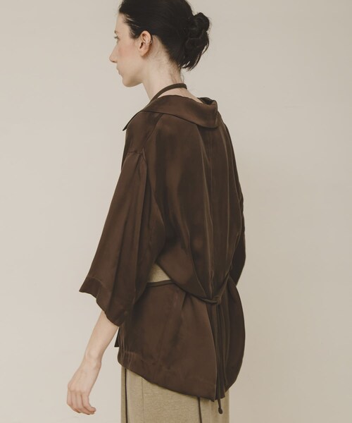 LAATO（ラート）の「open collar shirts（シャツ/ブラウス・レディース・ミスト/チョコレート・Free）」の19枚目の写真