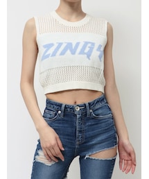 GYDA | ZINGY メッシュニットタンクトップ(タンクトップ)