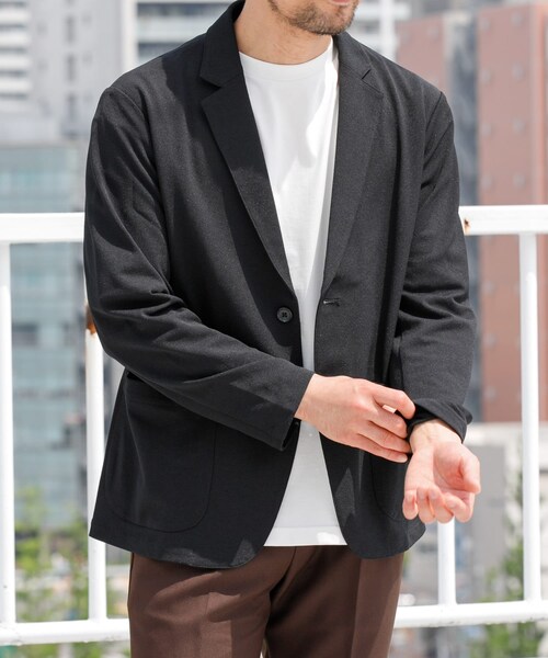 URBAN RESEARCH ROSSO（アーバンリサーチロッソ）の「『WEB限定』『セットアップ対応/XLサイズあり』コンフォータブルドライジャケット（テーラードジャケット・メンズ・NAVY/CHARCOAL/BLACK・S/M/L/XL）」の6枚目の写真