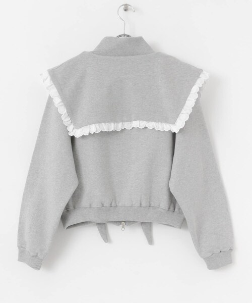 SENSE OF PLACE by URBAN RESEARCH(センスオブプレイスバイアーバンリサーチ)の「VITALSIGN LaceCapeLogoZip-Up(スウェット・レディース・Grey/Black・one)」の9枚目の写真