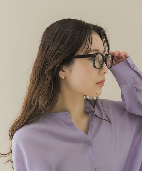 SMELLY（スメリー）の「ウェリントンダテメガネ（メガネ・レディース・BLK/DEMI・-）」の3枚目の写真