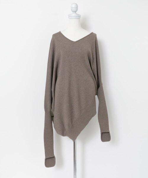 LAATO（ラート）の「square knit pullover（ニット/セーター・レディース・ネズミ/チョコレート/フラミンゴ・Free）」の7枚目の写真