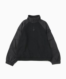 【X-PARIS/エックスパリ】BI-MATERIAL MILITARY SWEATSHIRT
