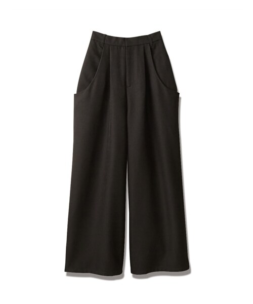 nissen（ニッセン）の「【Soiunique】ワイドドレープポケットパンツ（パンツ・レディース・アイボリー/ベージュ/ブラック・F）」の4枚目の写真