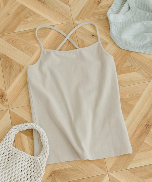 ITEMS URBANRESEARCH（アイテムズ アーバンリサーチ）の「リップルバッククロスキャミソール（キャミソール・レディース・TRQ/BLK/GREGE/RED/WHT・FREE）」の3枚目の写真