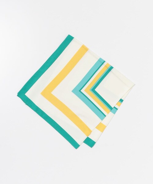 URBAN RESEARCH DOORS（アーバンリサーチドアーズ）の「配色スカーフ（バンダナ/スカーフ・レディース・GREEN/PURPLE/BEIGE・One）」の2枚目の写真