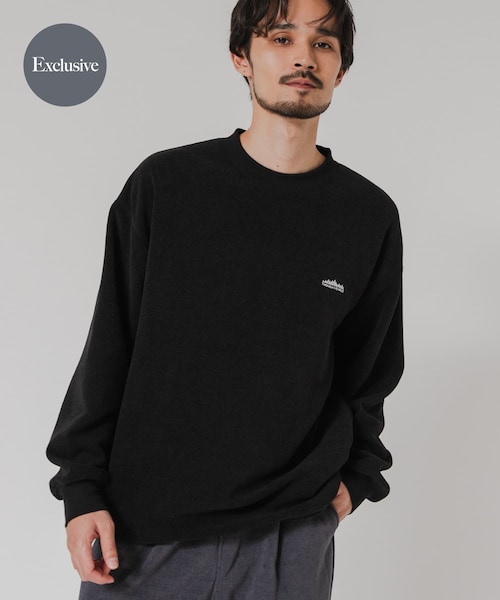 URBAN RESEARCH(アーバンリサーチ)の「『別注』THOUSAND MILE×URBAN RESEARCH ニットフリースクルーネックプルオーバー(その他トップス・メンズ・BLACK/CHARCOAL/NAVY/OFF・M/L)」の2枚目の写真