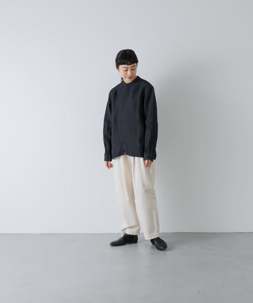 かぐれ（カグレ）の「MITTAN　和紙大麻シャツ（シャツ/ブラウス・レディース・白/墨黒・2）」の16枚目の写真