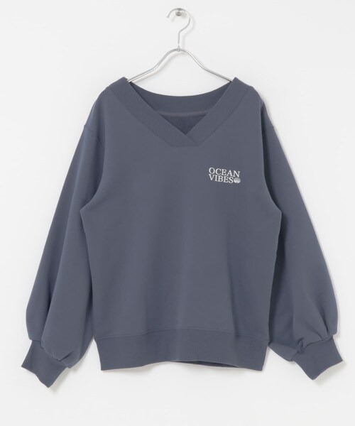 URBAN RESEARCH Sonny Label（アーバンリサーチサニーレーベル）の「Vネック刺繍スウェット（スウェット・レディース・オートミール/ピンク/フェードネイビー・Free）」の21枚目の写真