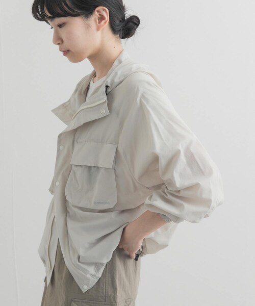 URBAN RESEARCH DOORS(アーバンリサーチドアーズ)の「『別注』Snow Peak Apparel×DOORS U.L.DOUBLEWEAVEPARKER(テーラードジャケット・レディース・PINK/BROWN/IVORY・One)」の8枚目の写真