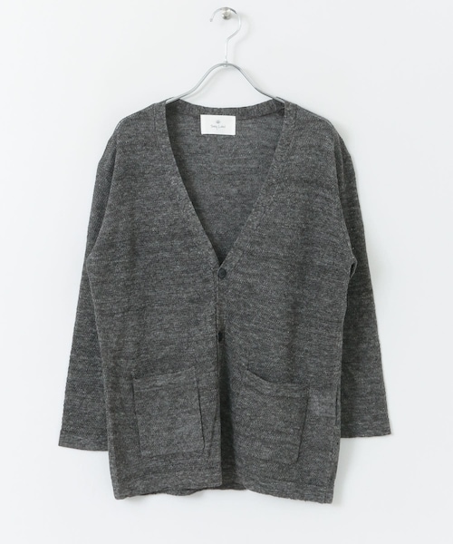 URBAN RESEARCH Sonny Label（アーバンリサーチサニーレーベル）の「リネンVネックカーディガン∴（カーディガン/ボレロ・メンズ・ピンク/オフ/ネイビー/チャコール・M/L）」の2枚目の写真