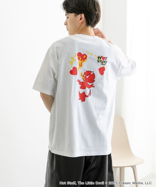 SENSE OF PLACE by URBAN RESEARCH(センスオブプレイスバイアーバンリサーチ)の「『別注』HOT STUFF×SENSE OF PLACE プリントTシャツ A(Tシャツ/カットソー・メンズ・WHITE/CHARCOAL/YELLOW・M/L)」の8枚目の写真