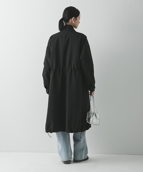 URBAN RESEARCH（アーバンリサーチ）の「『WEB限定』インナーダウン付スタンドカラーロングコート（テーラードジャケット・レディース・BLACK/KHAKI・Free）」の8枚目の写真