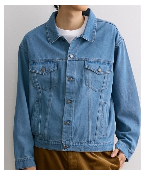 nissen（ニッセン）の「【INPEEBS】ルーズデニムジャケット（ジャケット/アウター・メンズ・ブラック/ブルー・M/L/LL）」の4枚目の写真