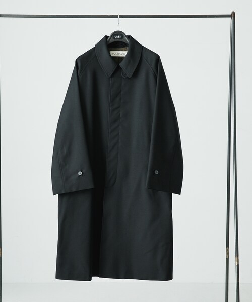 URBAN RESEARCH(アーバンリサーチ)の「POLYPLOID LONG COAT B(ステンカラーコート・メンズ・BLACK・3/4)」の2枚目の写真